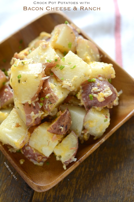slow cooker bacon ranch cheese potatoes | NoBiggie.net
