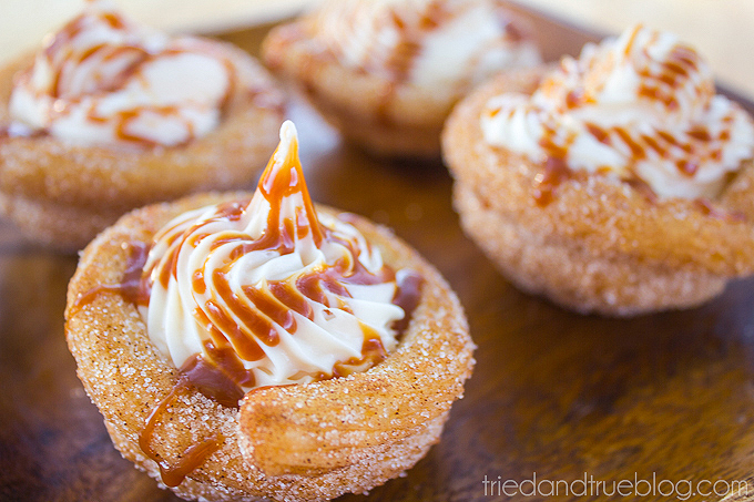 Cream Cheese Frosted Churro Cups | 25+ Churro Recipes