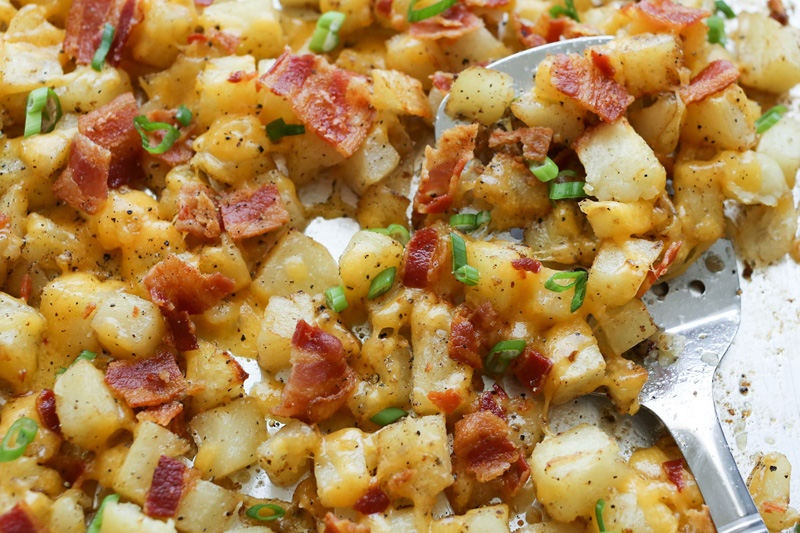 Crispy Cheese and Bacon | 25+ Potato Side Dishes Potatoes