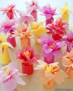 Flower-Wrapped Favors | 25 + Paper Flower Crafts