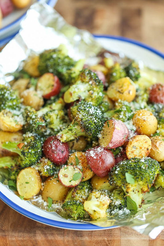 Garlic Parmesan Broccoli and Potatoes | 25+ Potato Side Dishes