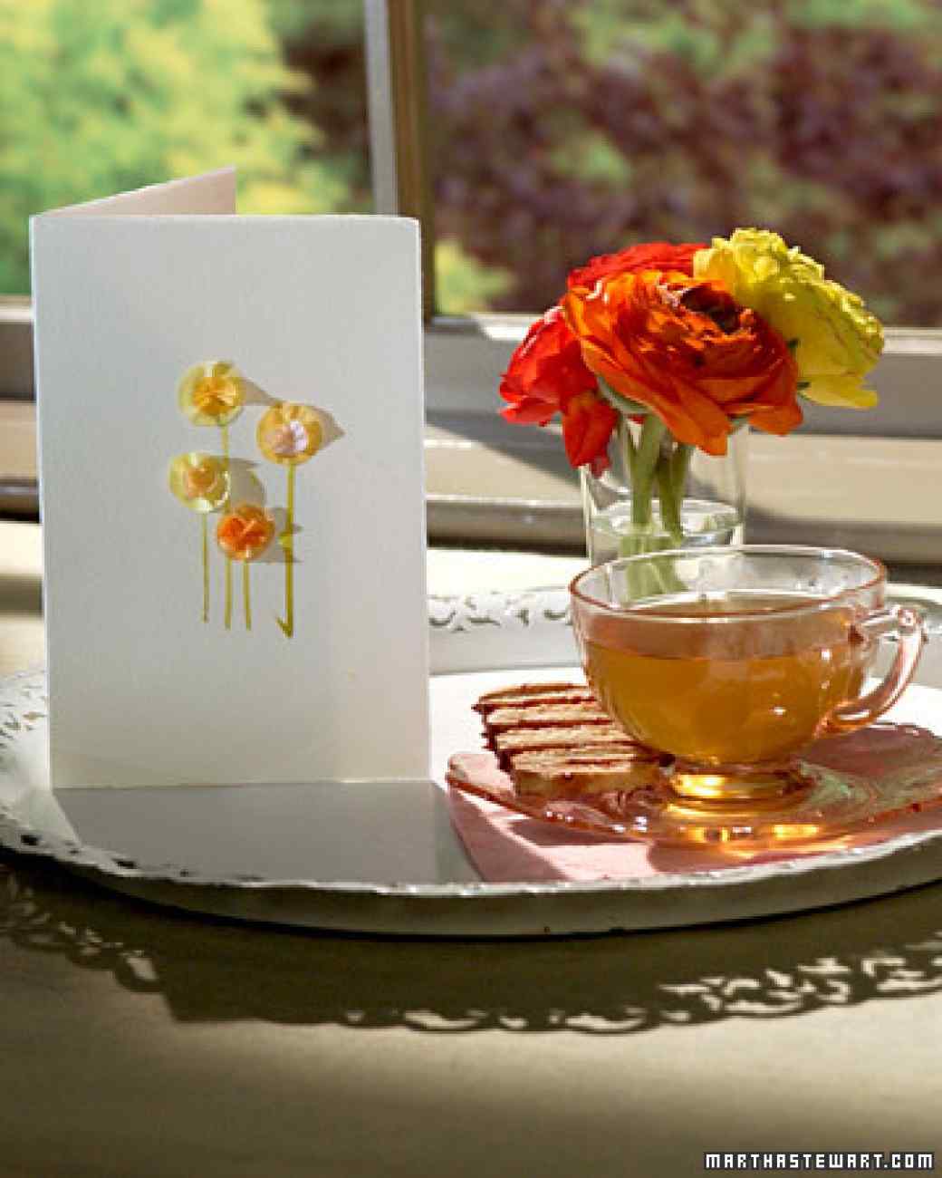 Den matek Tissue Flower Card / 25 + papírové květinové řemesla