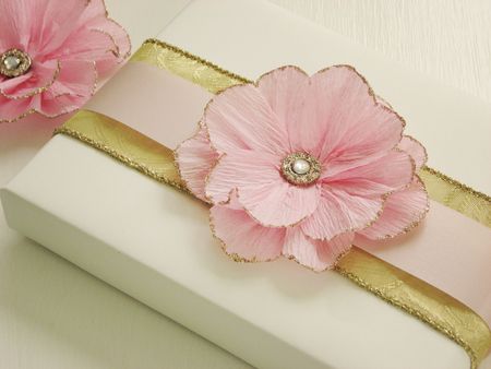 hedvábný papír květina s třpytivými hranami / 25 + papírové květinové řemesla