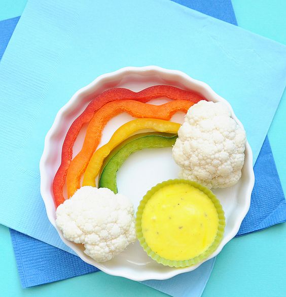 cute veggie rainbow | 25+ Cute & Healthy Snacks