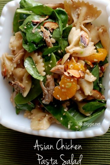Asian Chicken Pasta Salad | 25+ Spinach Recipes