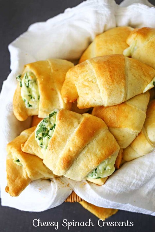 Cheesy Spinach Crescents | 25+ Spinach Recipes