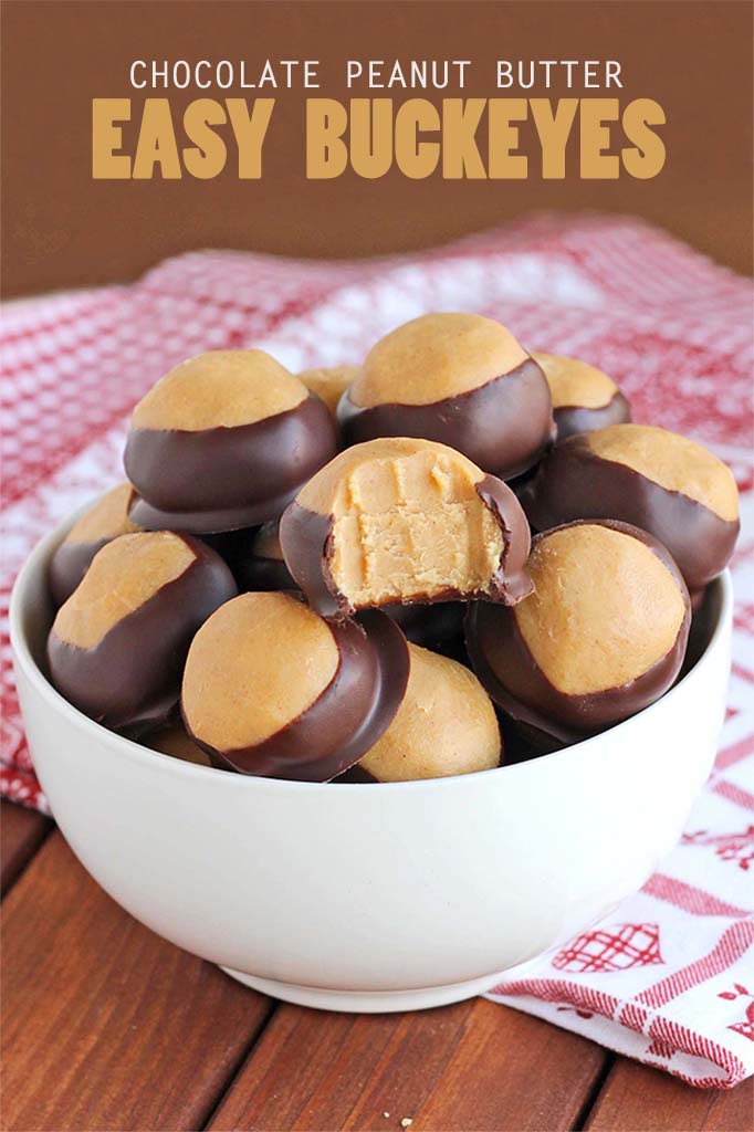 Chocolate Peanut Butter Easy Buckeyes | 25+ MORE Peanut butter and Chocolate desserts