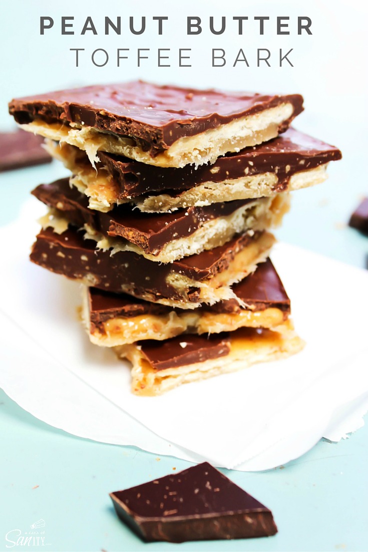 Peanut Butter Toffee Bark | 25+ MORE Peanut butter and Chocolate desserts