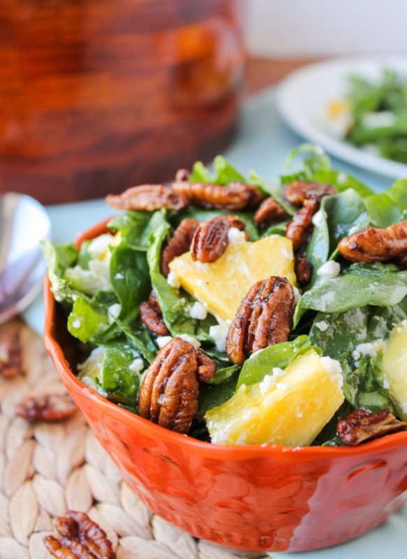 Pineapple Spinach Salad | 25+ Spinach Recipes