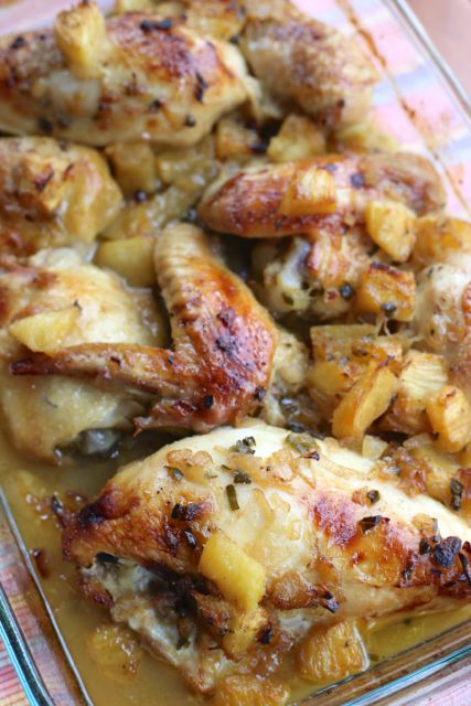 Roasted Pineapple Rum Chicken | 25+ Pineapple Recipes