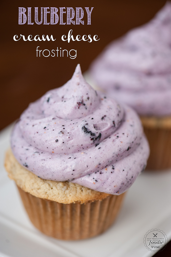 Blueberry cream cheese frosting | 25+ Cupcake Frosting recipes