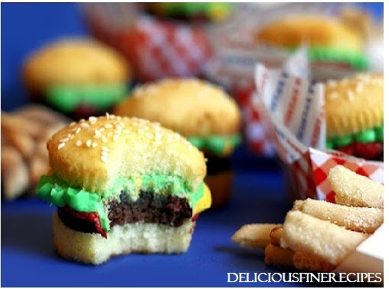 Burger Cupcakes |25+ Cupcake Recipes