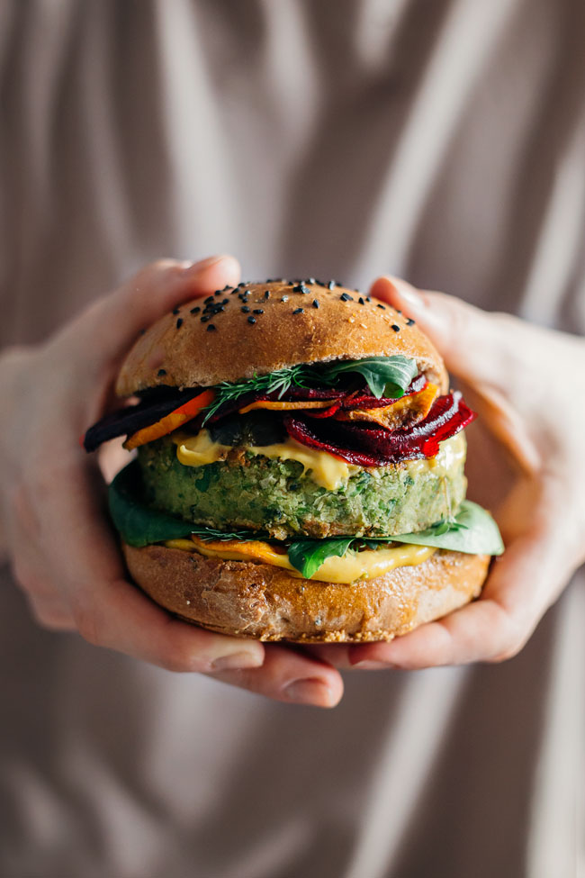 Green Vegan Burger | 25+ Burger recipes