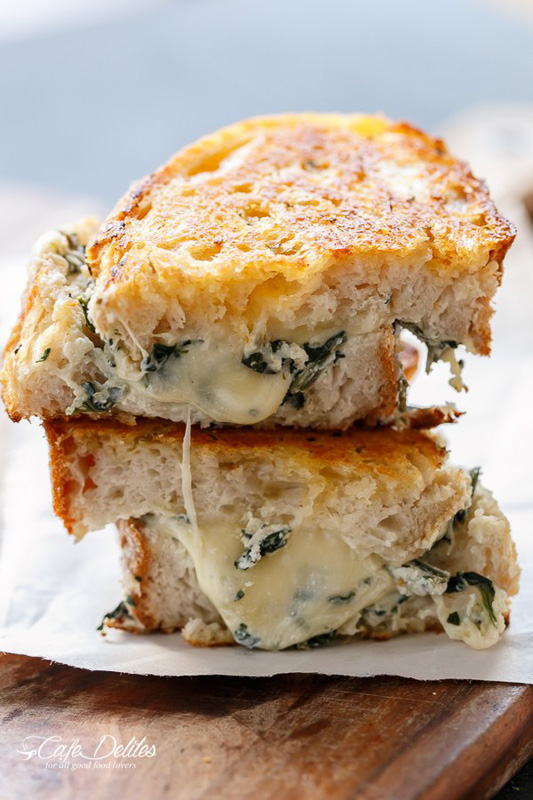Spinach & Ricotta Grilled Cheese