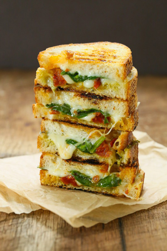 Sun Dried Tomato & Spinach Grilled Cheese
