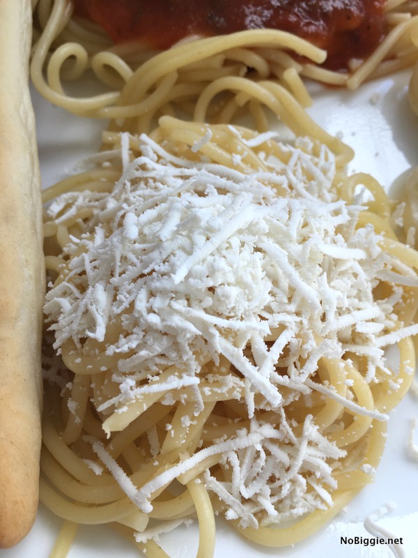spaghetti with mizithra cheese and browned butter | NoBiggie.net