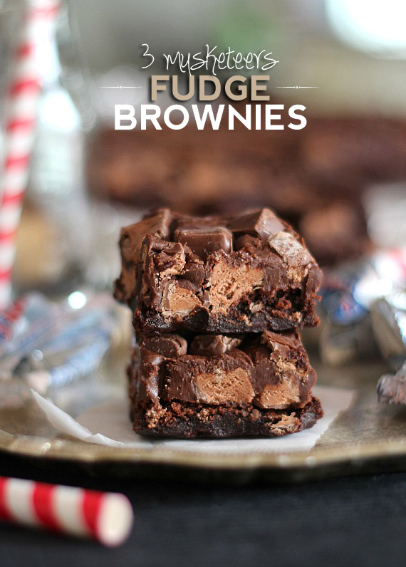 3 Musketeers Fudge Brownies | 25+ Brownie recipes