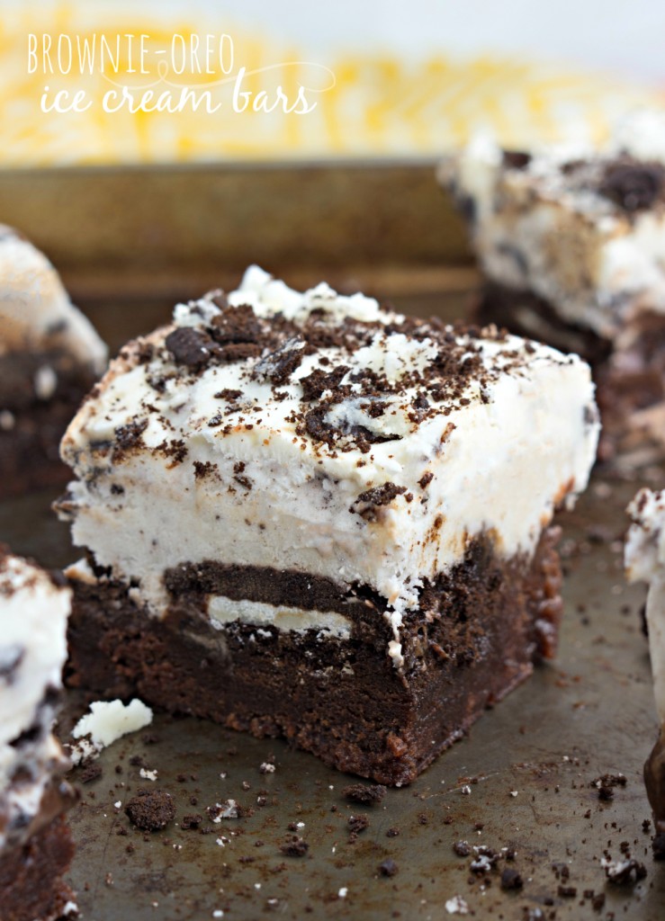 Brownie-Oreo Ice Cream Bars | 25+ Brownie recipes