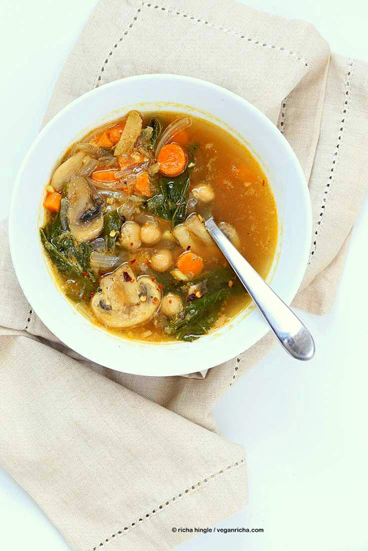 Mushroom Chickpea Soup | 25+ Chickpea Recipes