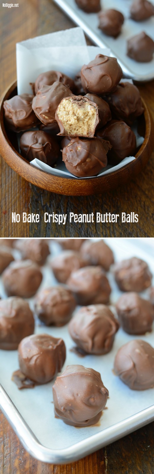 No Bake Crispy Peanut Butter Balls | NoBiggie.net