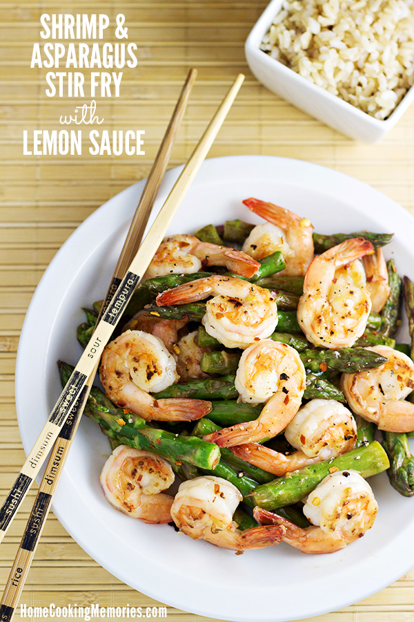 Shrimp and Asparagus stir fry with lemon sauce | 25+ Shrimp recipes