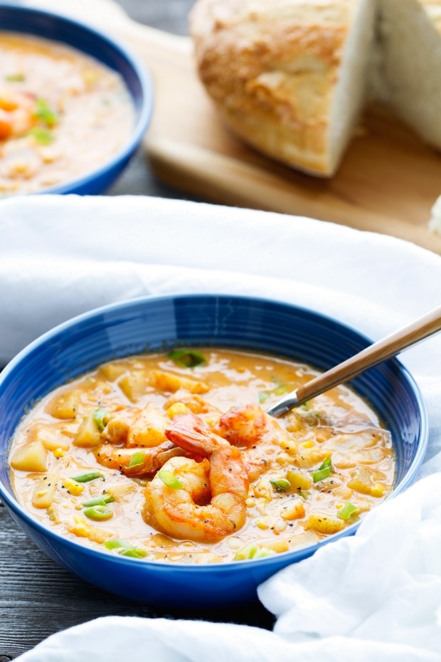 Shrimp and Corn Chowder | 25+ Shrimp recipes
