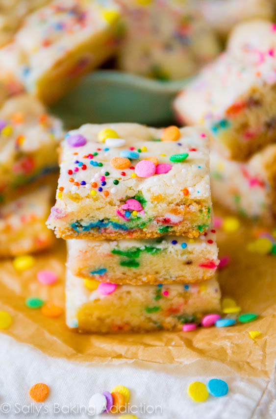 Cake Batter Blondies | 25+ cake mix recipes
