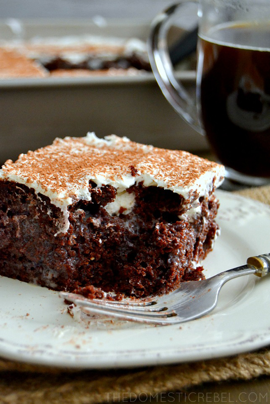 Tiramisu Poke Cake | 25+ Poke Cake Recipes