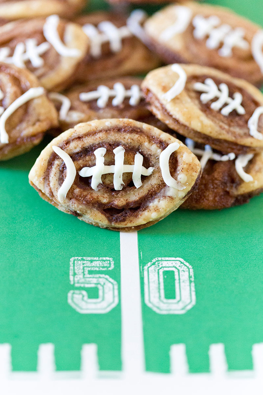 Football Cinnamon Rolls | 25+ Game Day Desserts