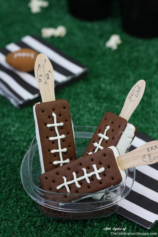 Football Ice Cream Sandwiches | 25+ Game Day Desserts