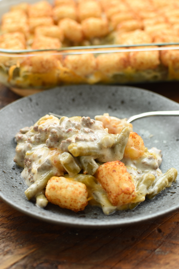 Tater tot Casserole with ground beef