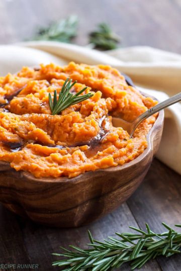 Brown Butter Rosemary Mashed Sweet Potatoes | 25+ Browned Butter Recipes