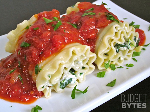 Spinach Lasagna Roll Ups | 25+ Meatless Meals
