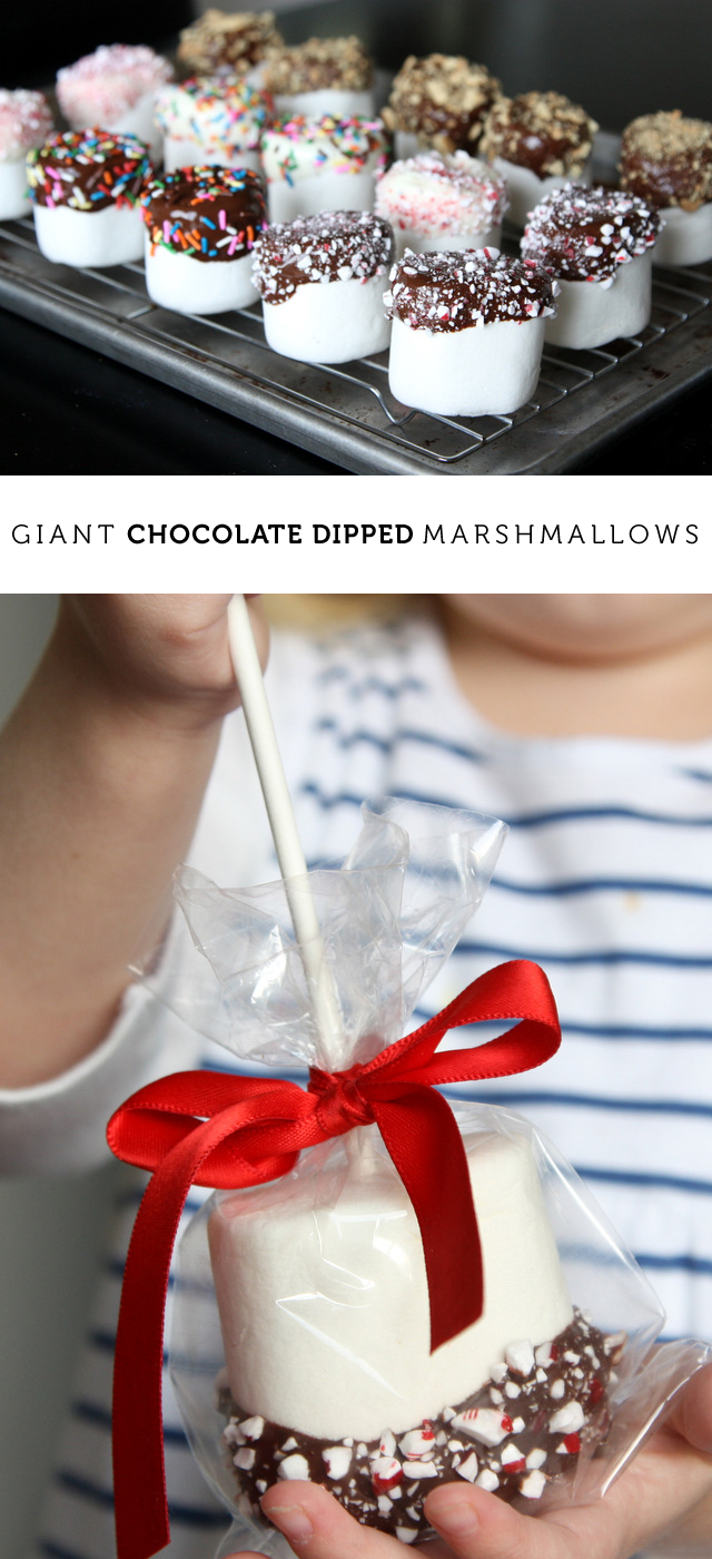 Giant Chocolate-Dipped Marshmallows | 25+ Edible Christmas Gifts