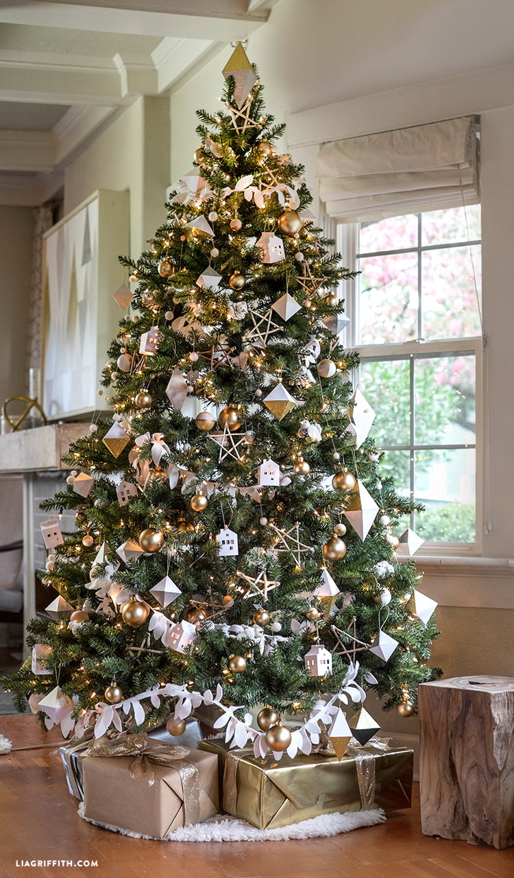 Golden Star Christmas Tree