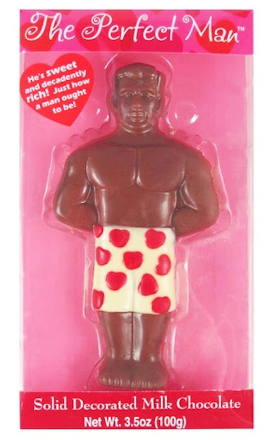 The Perfect Man 3.5 OZ Solid Milk Chocolate Man | 25+ Valentine's Day gifts for her
