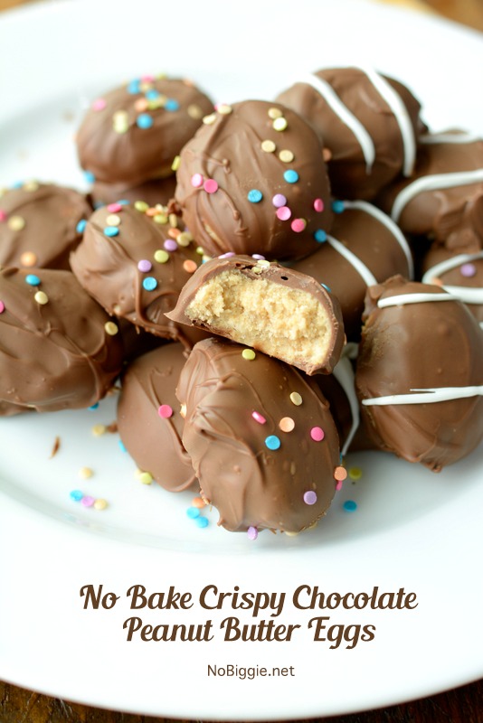 No Bake Crispy Peanut Butter eggs | NoBiggie.net