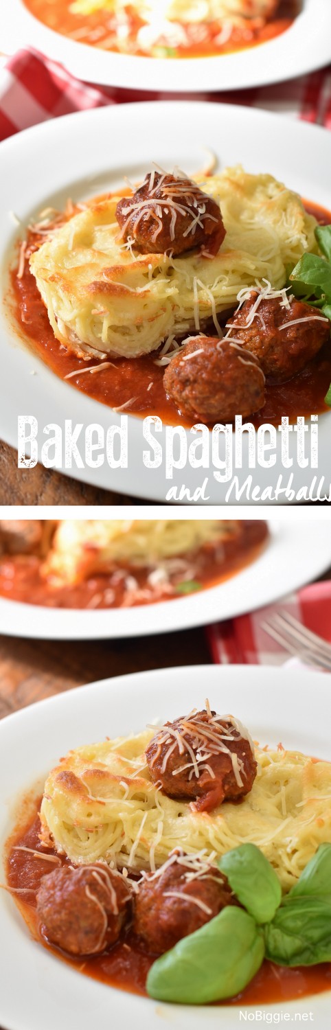 Baked Spaghetti and Meatballs | NoBiggie.net