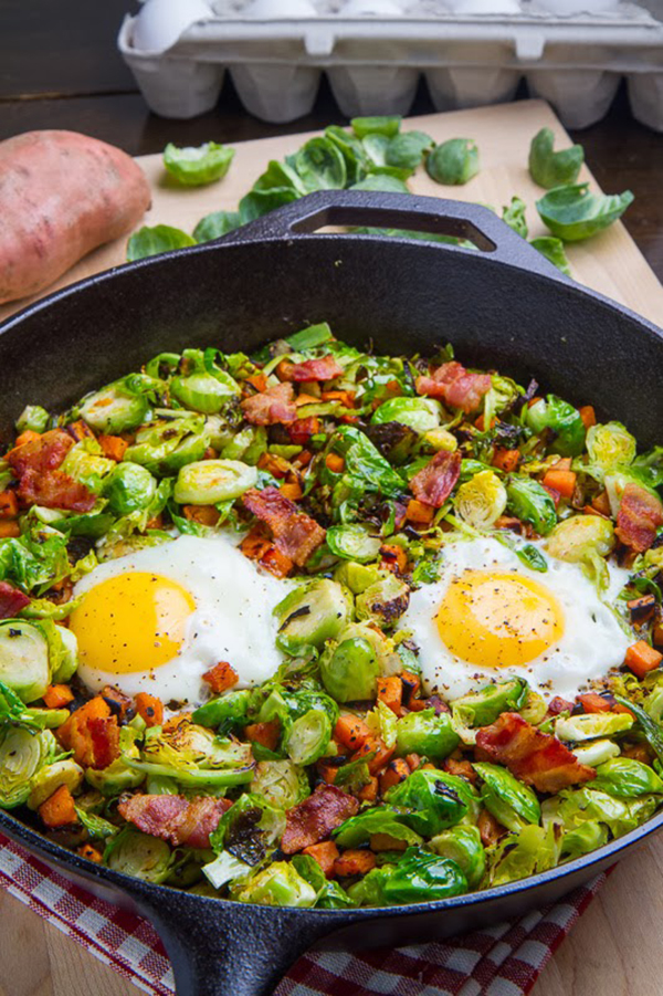 Brussels Sprout and Sweet Potato Hash | 25+ Brussels Sprout Recipes