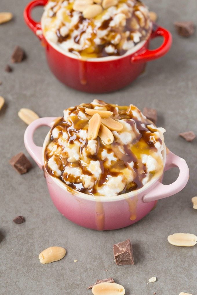High-Protein Snickers Overnight Oats  | 25+ High Protein Recipes
