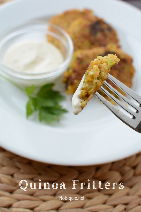 Quinoa Fritters | 25+ High Protein Recipes | NoBiggie.net