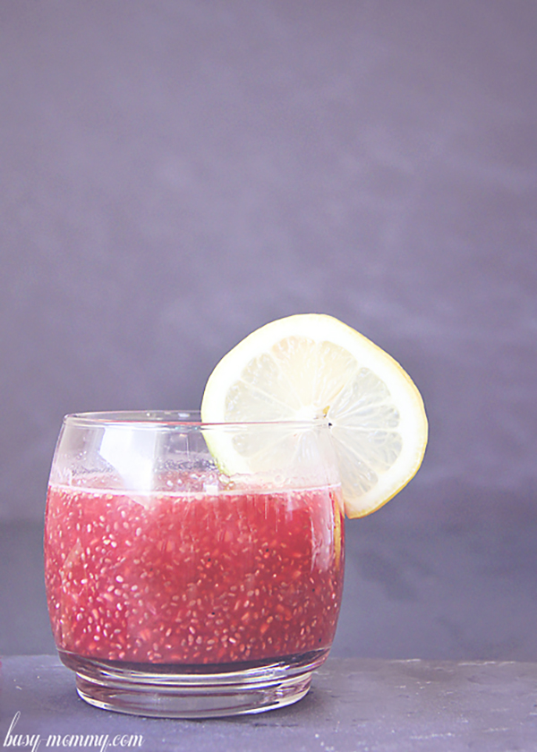 Raspberry Lemon Chia Drink | 25+ Chia Seed Recipes