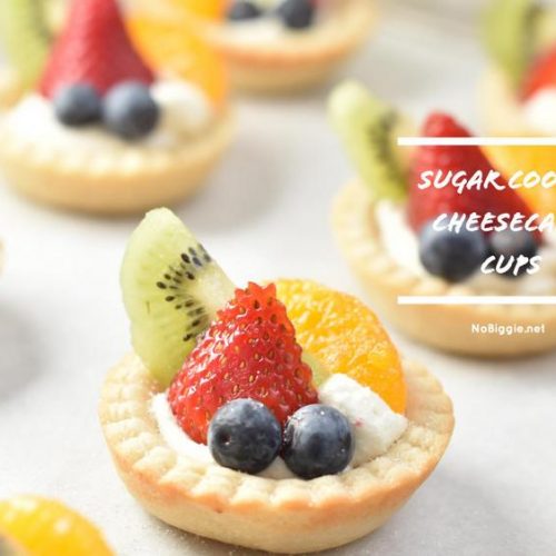 Sugar Cookie Fruit Tarts with a Cheesecake Filling NoBiggie