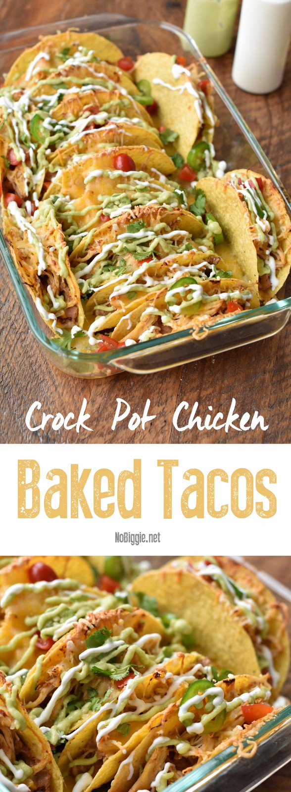Crock Pot Chicken Baked Tacos | NoBiggie.net