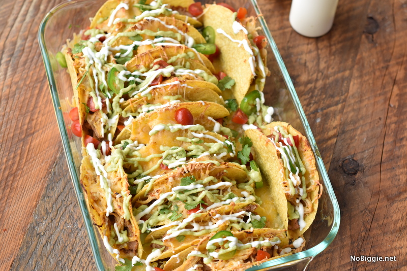 Crock Pot Chicken Baked Tacos