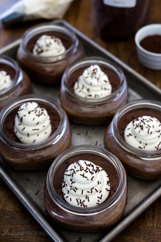 Pressure Cooker Chocolate Pots de Creme | 25+ Sweet Instant Pot Recipes