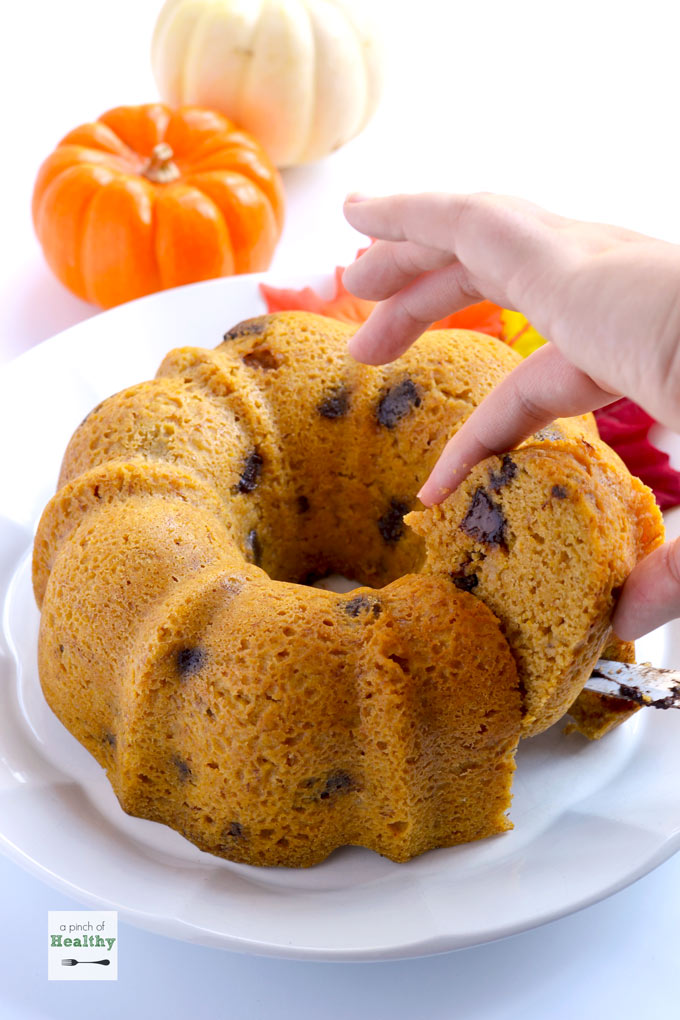 Pumpkin chocolate Chip Bundt Cake | 25+ Sweet Instant Pot Recipes