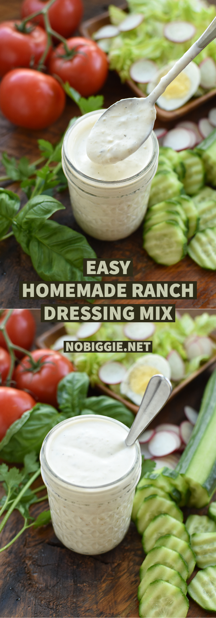 homemade ranch dressing mix | NoBiggie.net