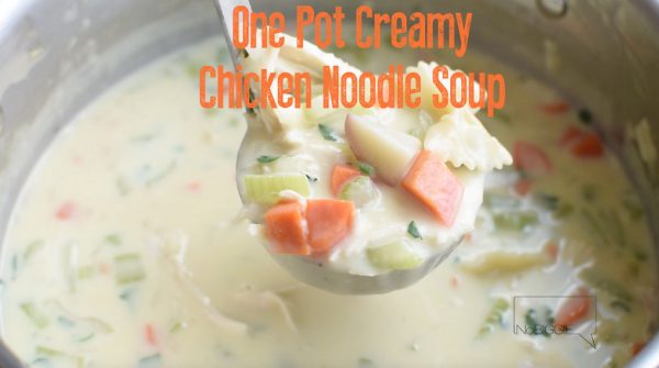 One Pot Creamy Chicken Noodle Soup video | NoBiggie.net