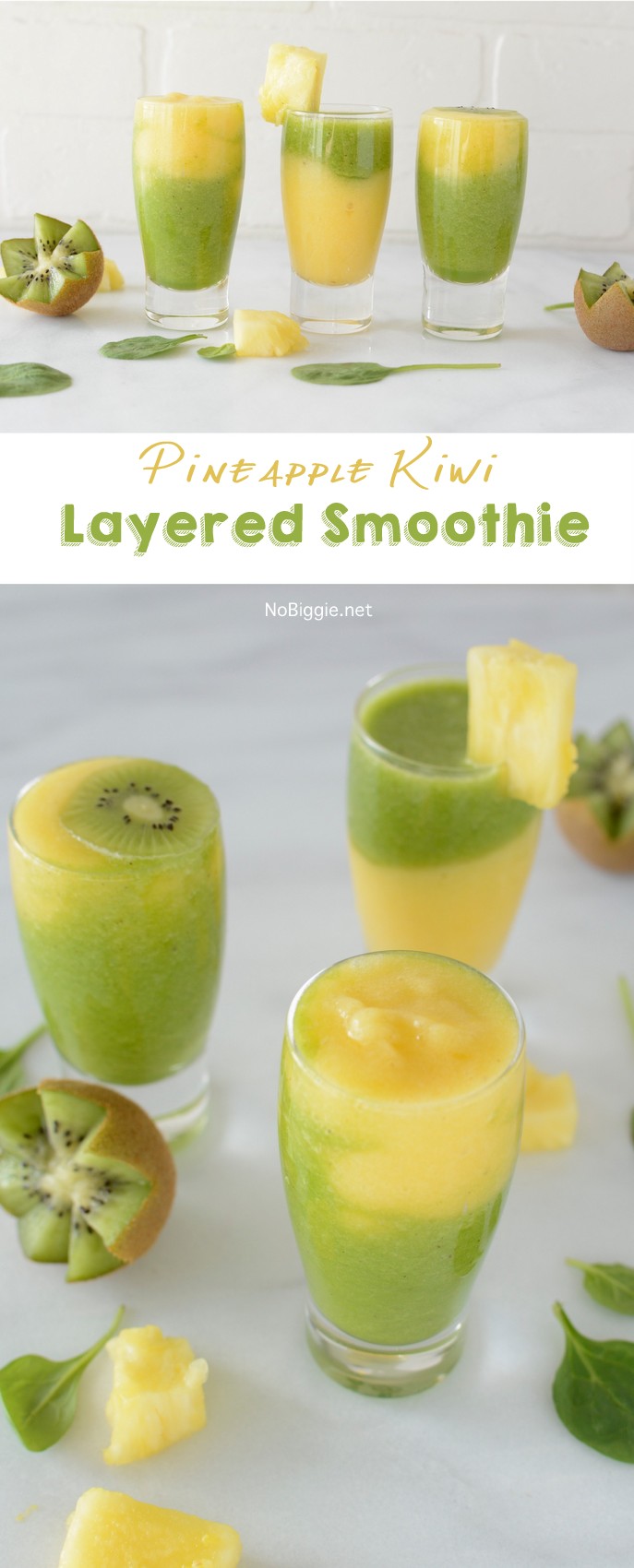 Pineapple Kiwi smoothie | NoBiggie.net